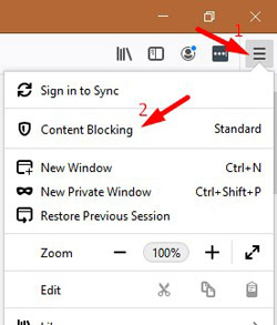 Block Trackers in Firefox 1