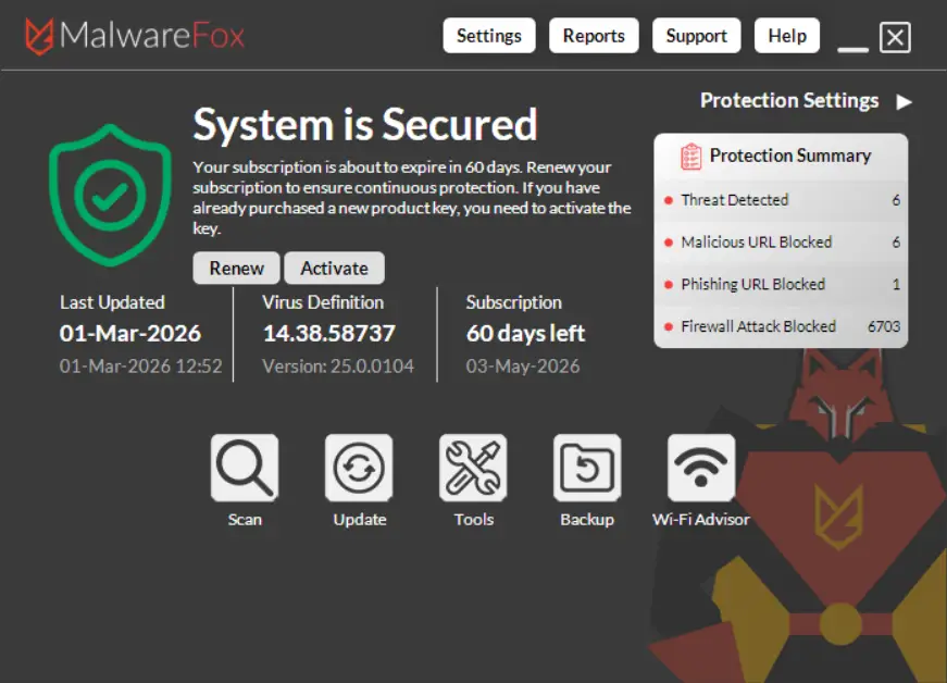 MalwareFox Screenshot