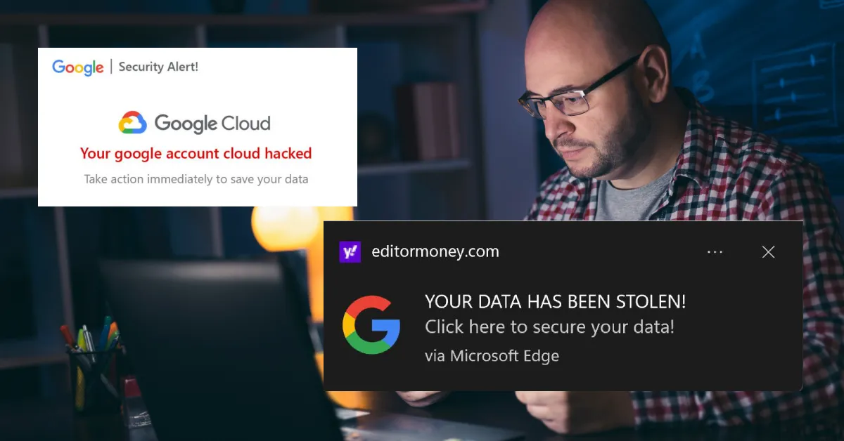 Google Security Warning Virus Scam